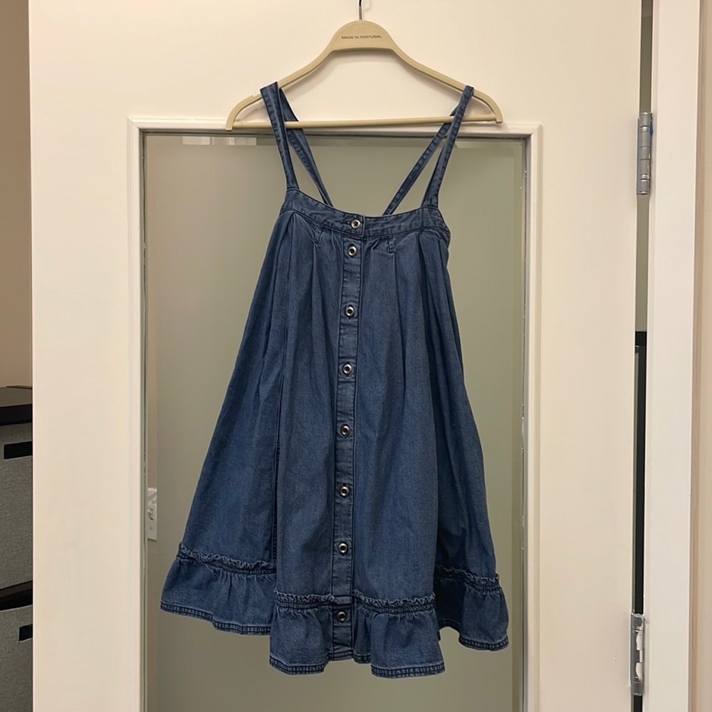 Free people denim mini dress XS - Picture 3 of 5